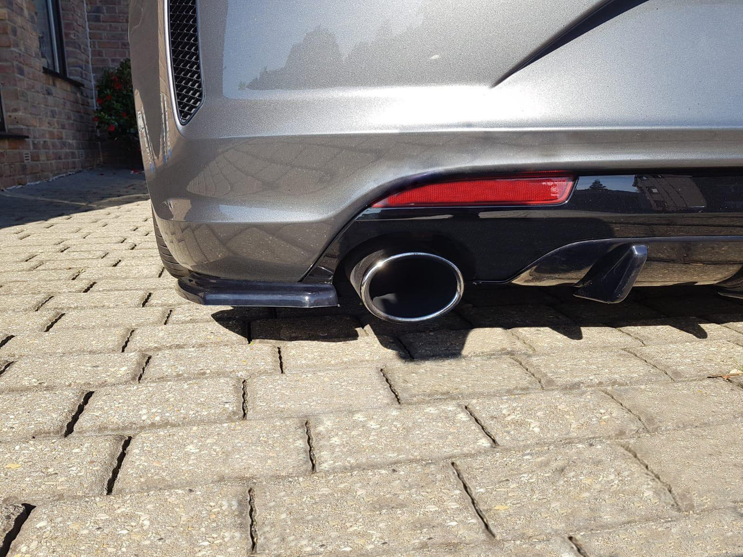 Heck Ansatz Flaps Diffusor für VOLKSWAGEN SCIROCCO MK.3 R FACELIFT schwarz Hochglanz