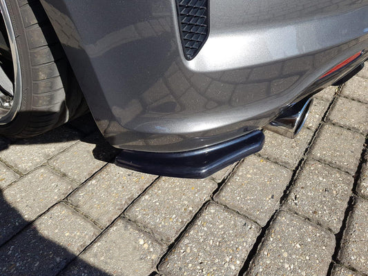 Heck Ansatz Flaps Diffusor für VOLKSWAGEN SCIROCCO MK.3 R FACELIFT schwarz Hochglanz