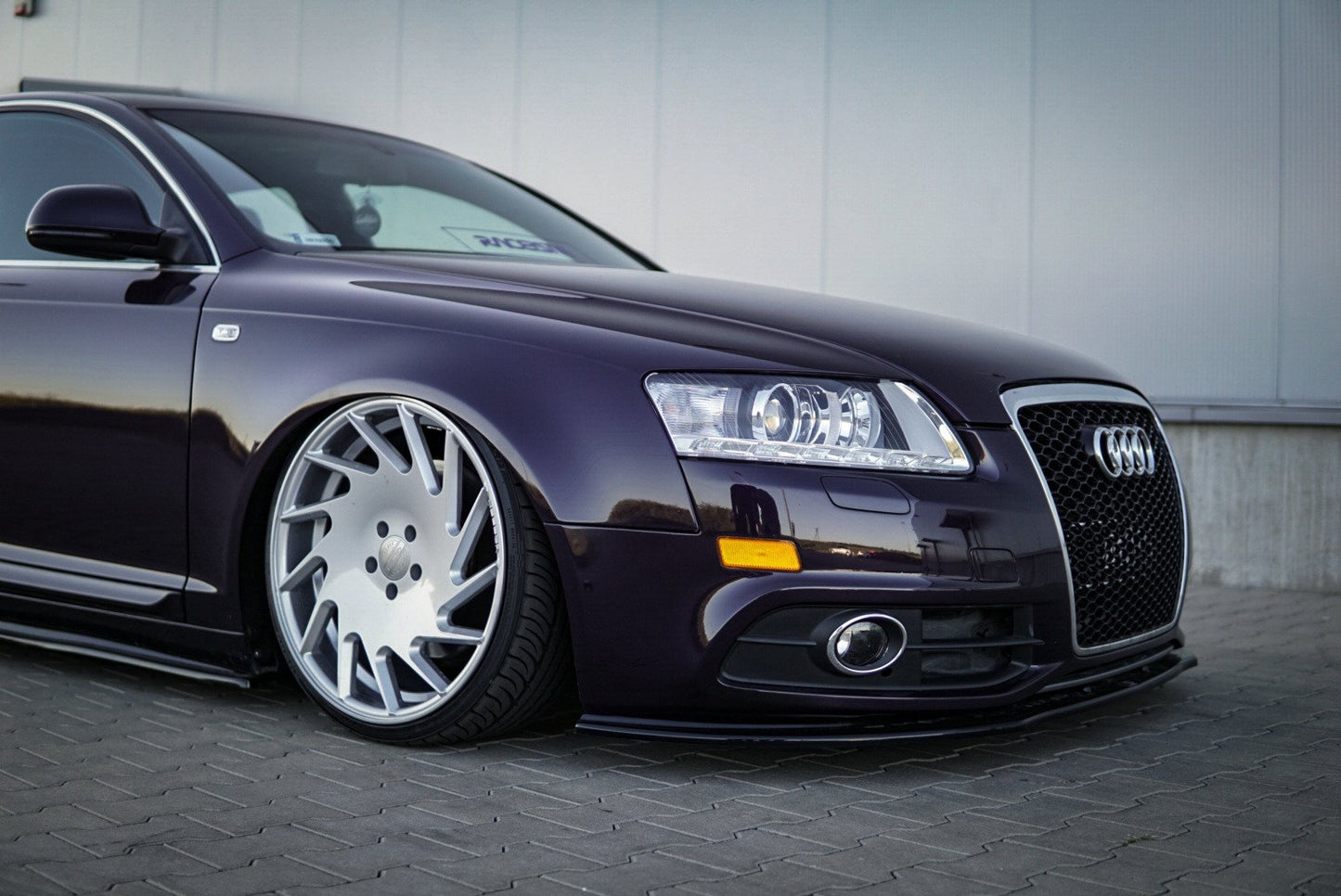 Front Ansatz für Audi A6 S-Line C6 FL  schwarz Hochglanz