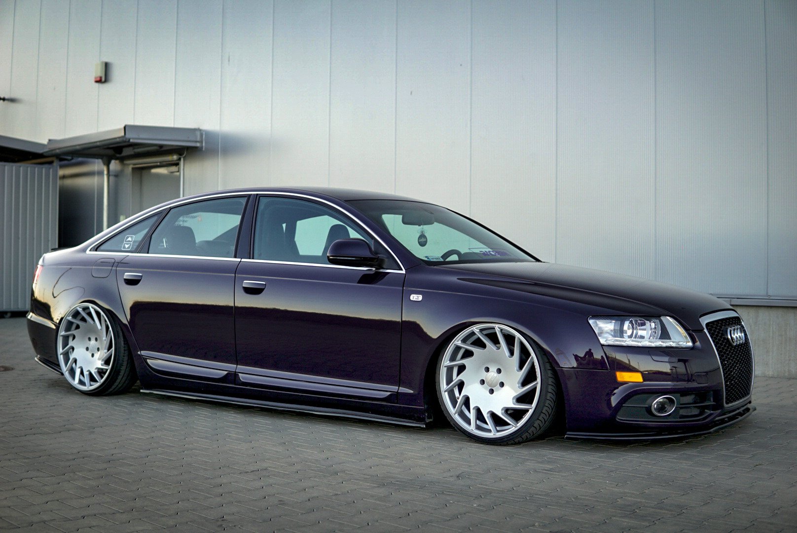 Seitenschweller Ansatz für Audi A6 S-Line C6 / C6 FL schwarz Hochglanz
