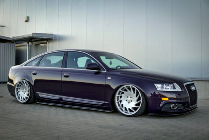 Seitenschweller Ansatz für Audi A6 S-Line C6 / C6 FL schwarz Hochglanz