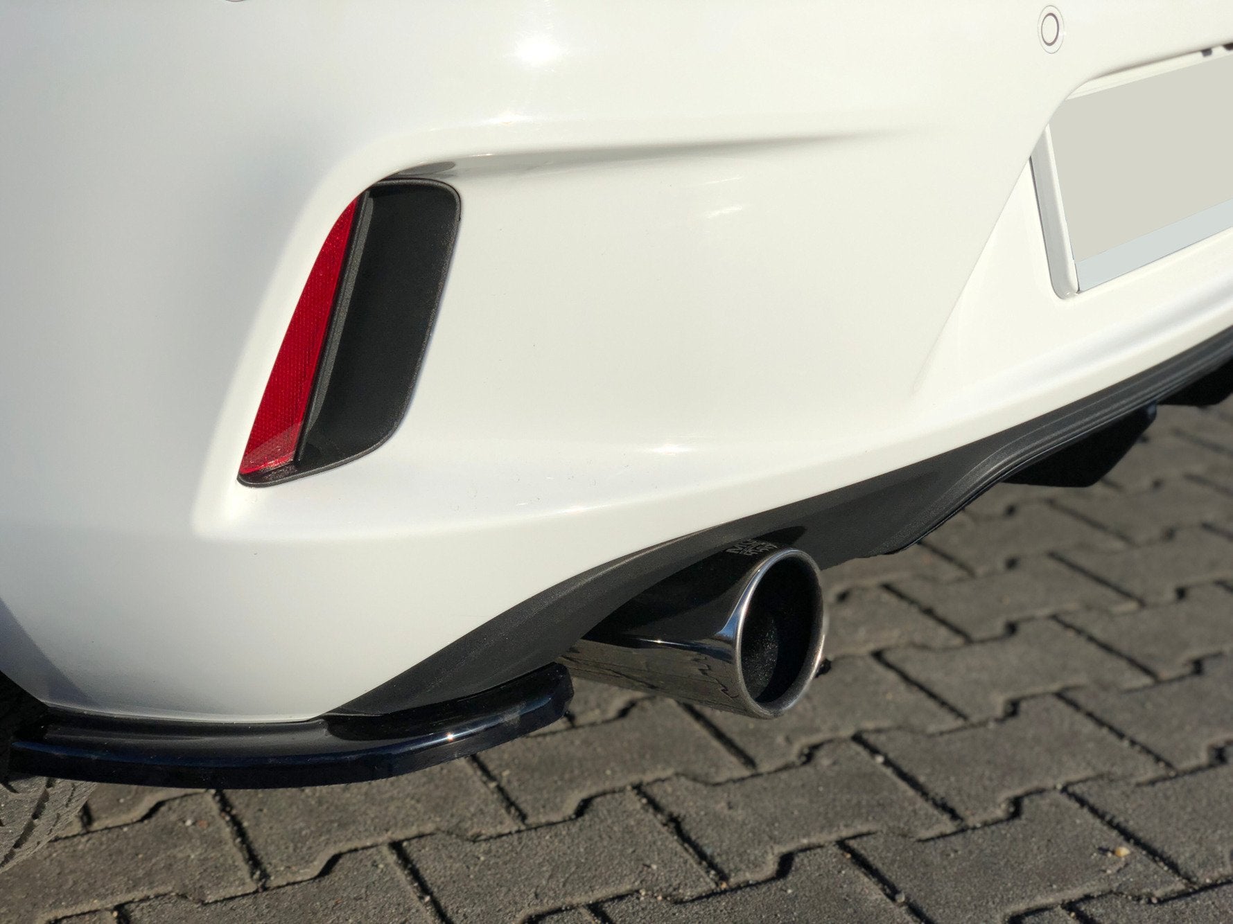 Heck Ansatz Flaps Diffusor für OPEL ASTRA K OPC-LINE schwarz Hochglanz