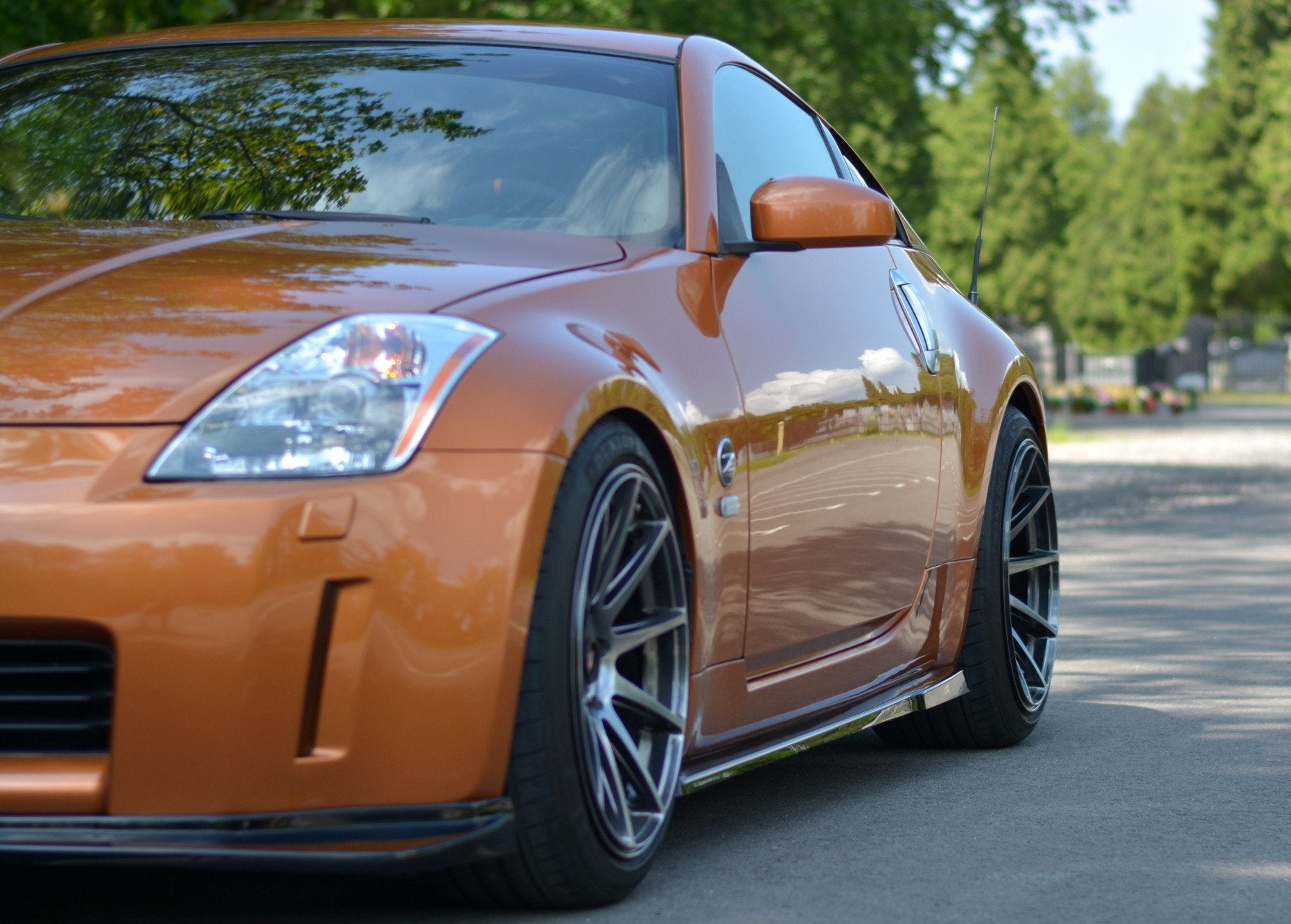 Seitenschweller Ansatz für NISSAN 350Z schwarz Hochglanz