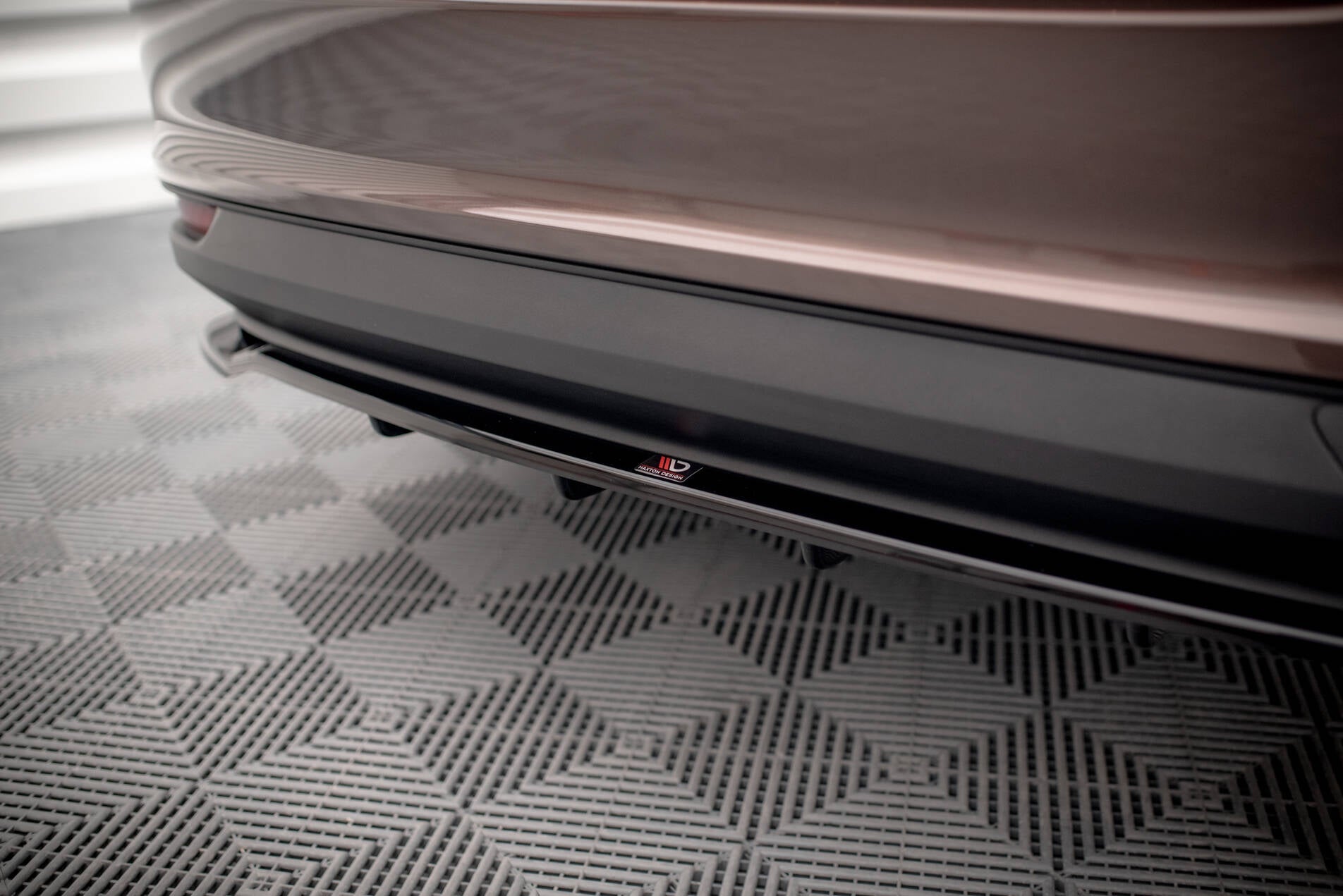 Mittlerer Cup Diffusor DTM Look Heck Ansatz für Fiat Tipo S Limousine Mk1 schwarz Hochglanz