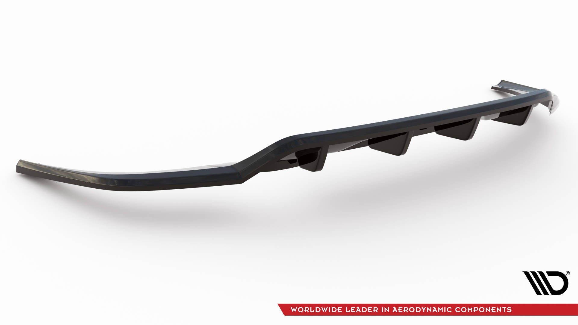 Mittlerer Cup Diffusor DTM Look Heck Ansatz für VW Taigo R-Line Mk1 schwarz Hochglanz