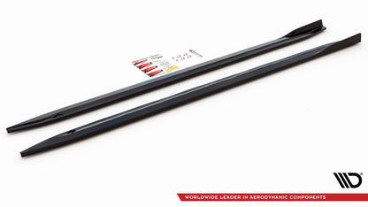 Seitenschweller Ansatz für V.1 für BMW M4 G82 / G82 Facelift schwarz Hochglanz