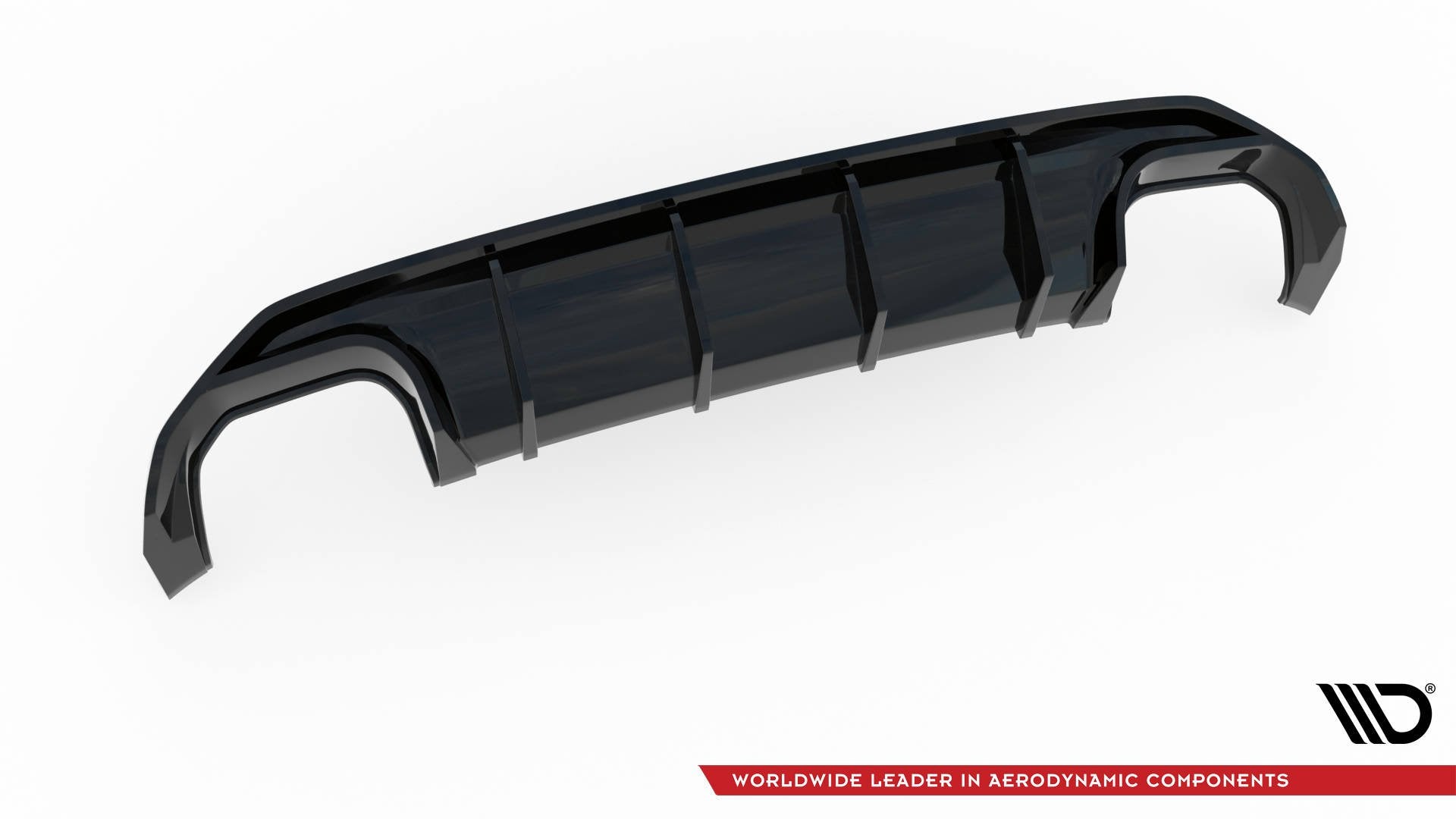 Diffusor Heck Ansatz für Audi S3 Sportback 8Y schwarz Hochglanz