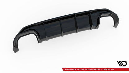 Diffusor Heck Ansatz für Audi S3 Sportback 8Y schwarz Hochglanz