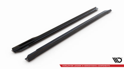 Seitenschweller Ansatz für V.1 für BMW 5er M-Paket G60 schwarz Hochglanz