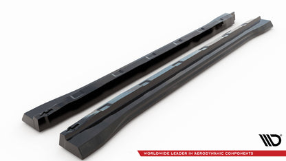 Seitenschweller Ansatz für Ford Edge Mk2 schwarz Hochglanz