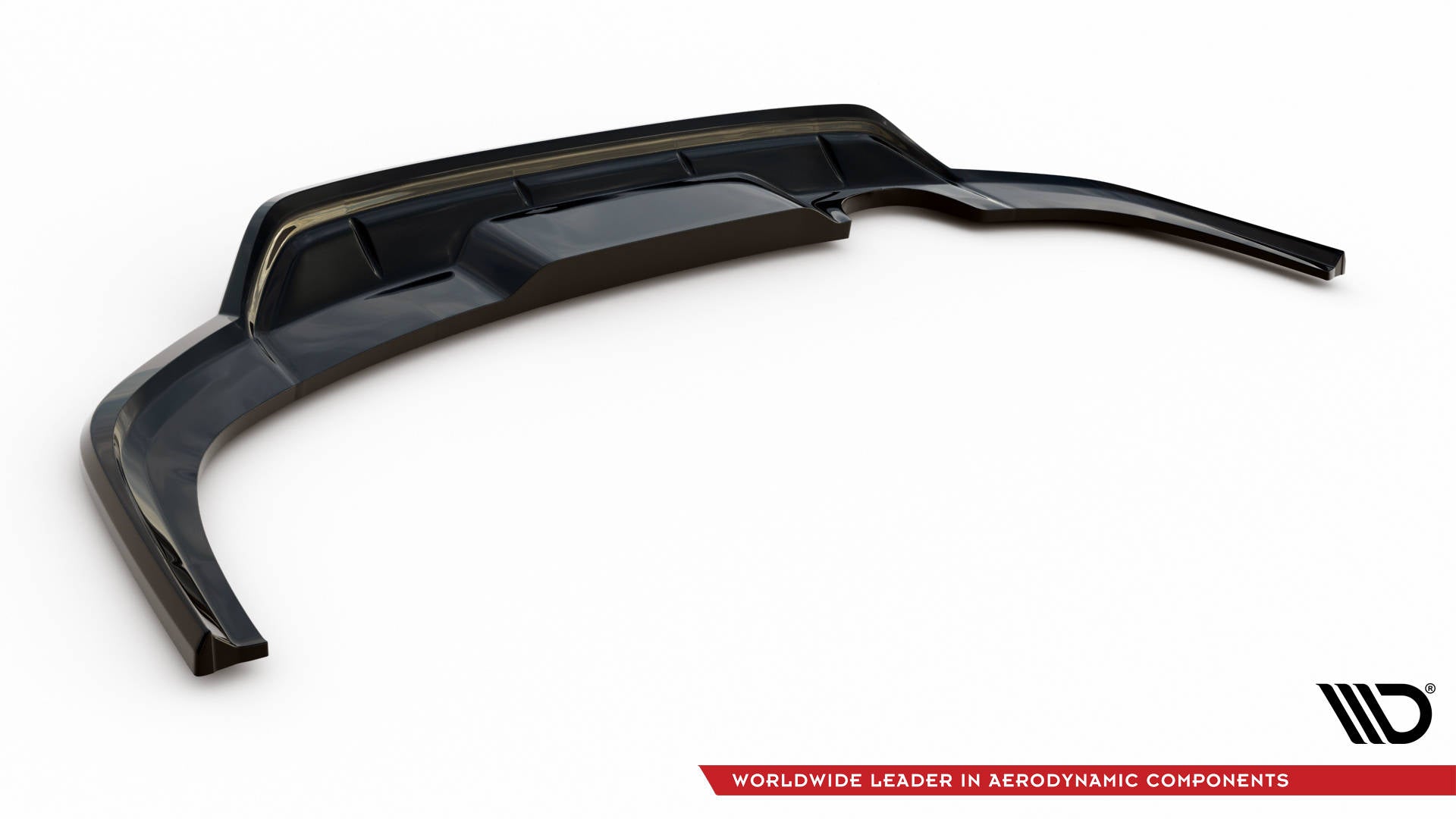 Mittlerer Cup Diffusor DTM Look Heck Ansatz für VW Taigo R-Line Mk1 schwarz Hochglanz