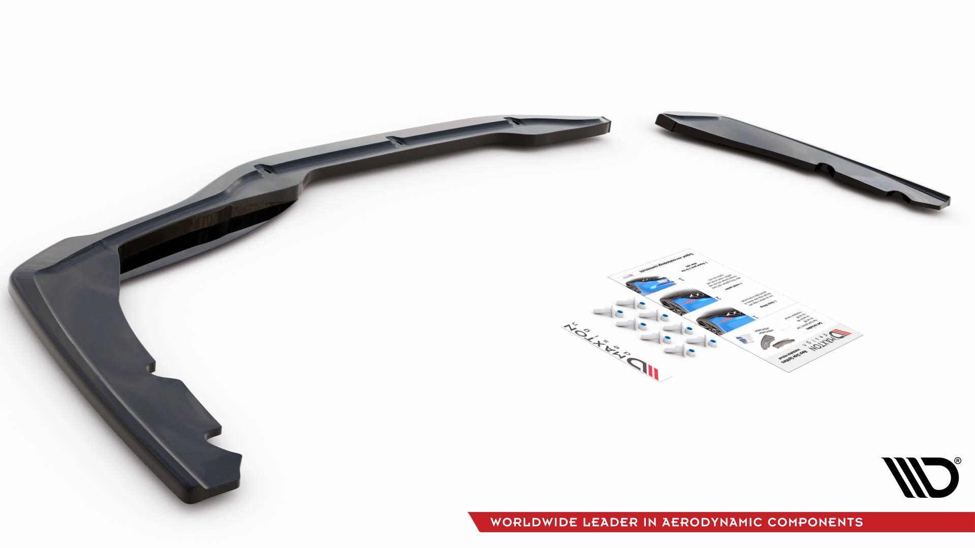 Heck Ansatz Flaps Diffusor für BMW 2 Gran Coupe M-Paket F44 Carbon Look
