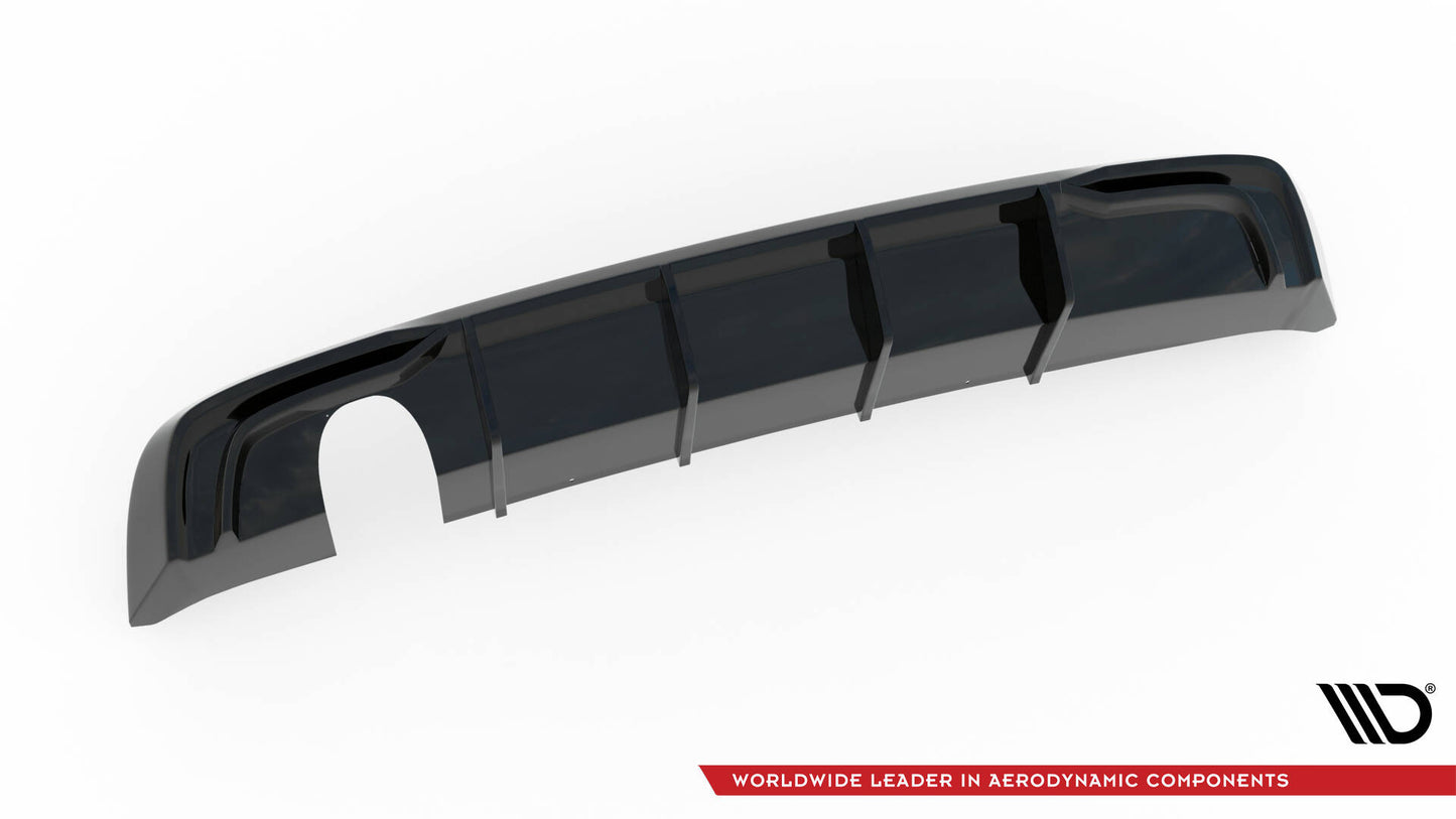 Diffusor Heck Ansatz für Audi A3 Sportback 8V Facelift (Einzelauspuff li.rohr)