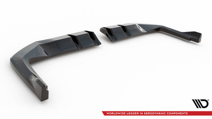 Mittlerer Cup Diffusor DTM Look Heck Ansatz V.2 für Honda Civic Type-R Mk 11 schwarz Hochglanz