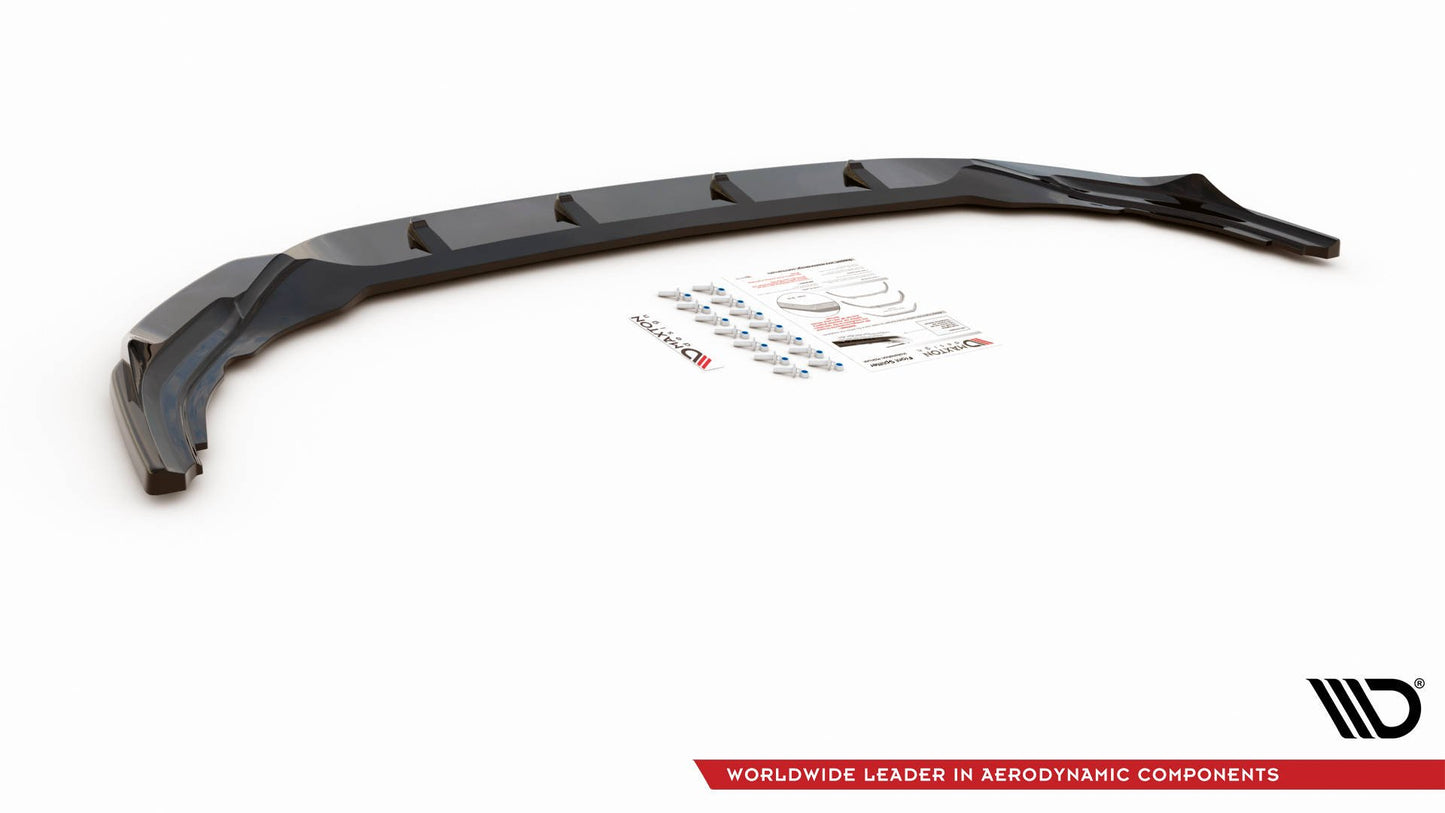 Front Ansatz V.4 für VW Golf R Mk8 schwarz Hochglanz