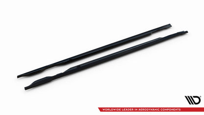 Seitenschweller Ansatz für Porsche Taycan Cross Turismo 4S schwarz Hochglanz