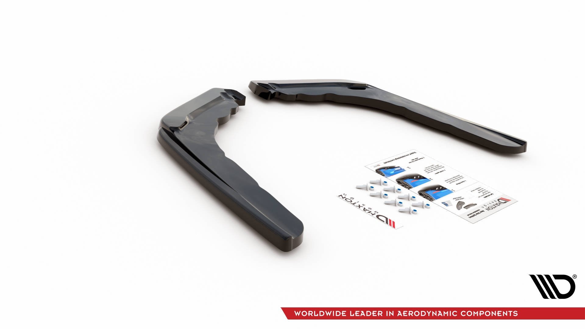 Heck Ansatz Flaps Diffusor V.2 für BMW M4 F82 schwarz Hochglanz