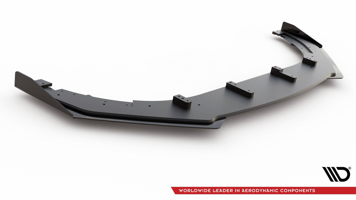 Street Pro Front Ansatz für V.3 + Flaps für VW Golf GTI Mk6 schwarz Hochglanz