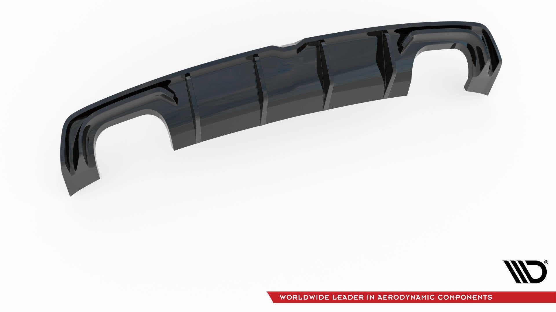 Diffusor Heck Ansatz für Audi S3 Limousine 8V schwarz Hochglanz