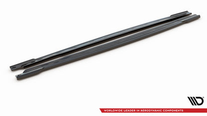 Seitenschweller Ansatz für Audi RS5 Sportback F5 Facelift schwarz Hochglanz