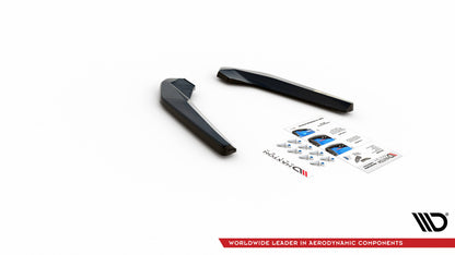 Heck Ansatz Flaps Diffusor für BMW X1 M-Paket F48 / F48 Facelift schwarz Hochglanz