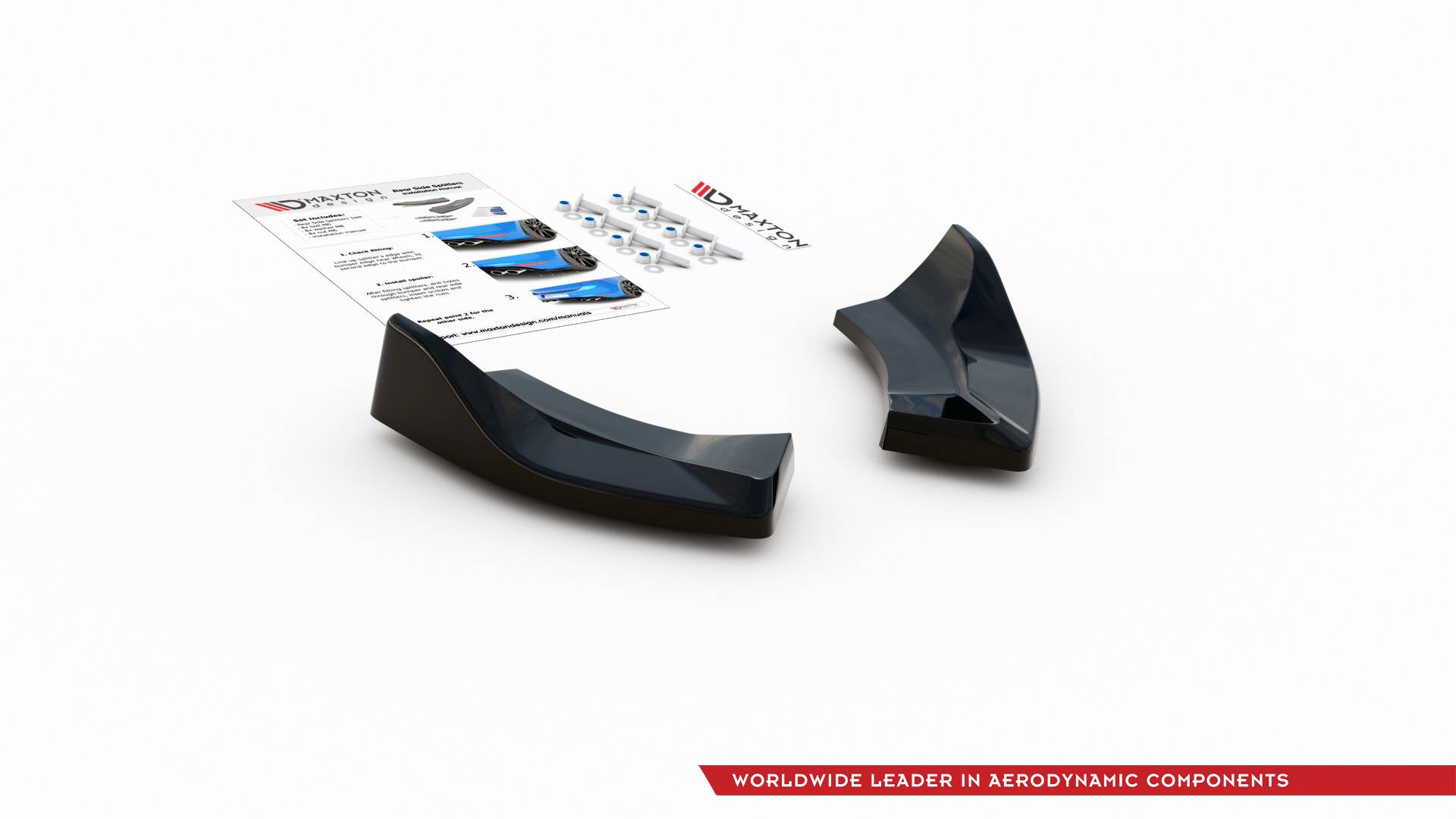 Heck Ansatz Flaps Diffusor V.1 für Ford Fiesta ST Mk8 schwarz Hochglanz
