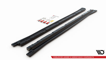 Seitenschweller Ansatz für VW Tiguan R / R-Line Mk2 Facelift schwarz Hochglanz
