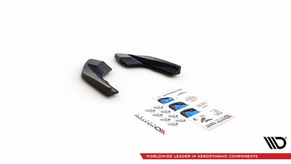 Heck Ansatz Flaps Diffusor V.2 für VW Golf R Mk8 Facelift schwarz Hochglanz