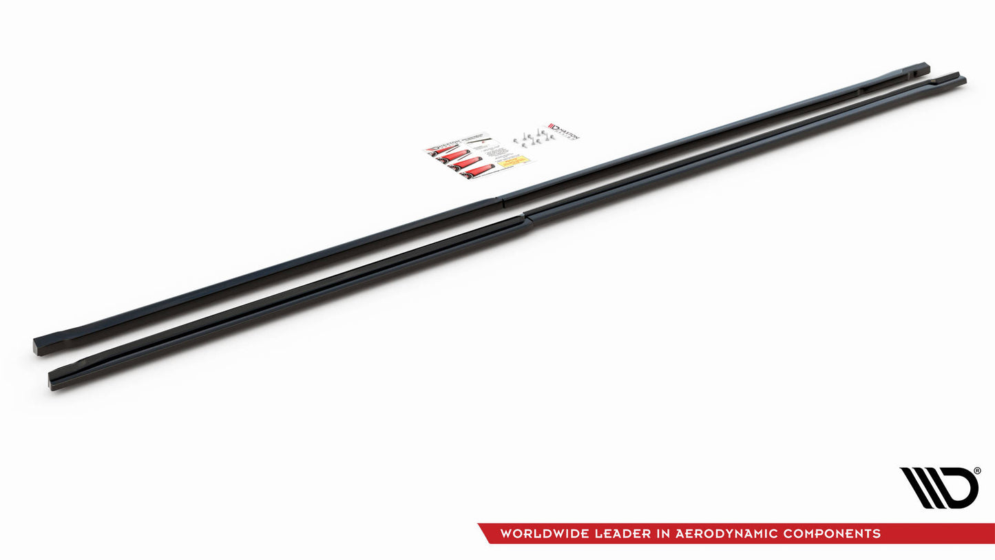 Seitenschweller Ansatz für Mercedes-Benz Vito Extra Long W447 Facelift / V Extra Long W447 Facelift schwarz Hochglanz