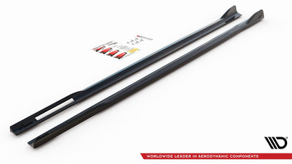 Seitenschweller Ansatz V.2 für BMW 4er M-Paket / M440i G22 / G23 / G22 Facelift / G23 Facelift schwarz Hochglanz