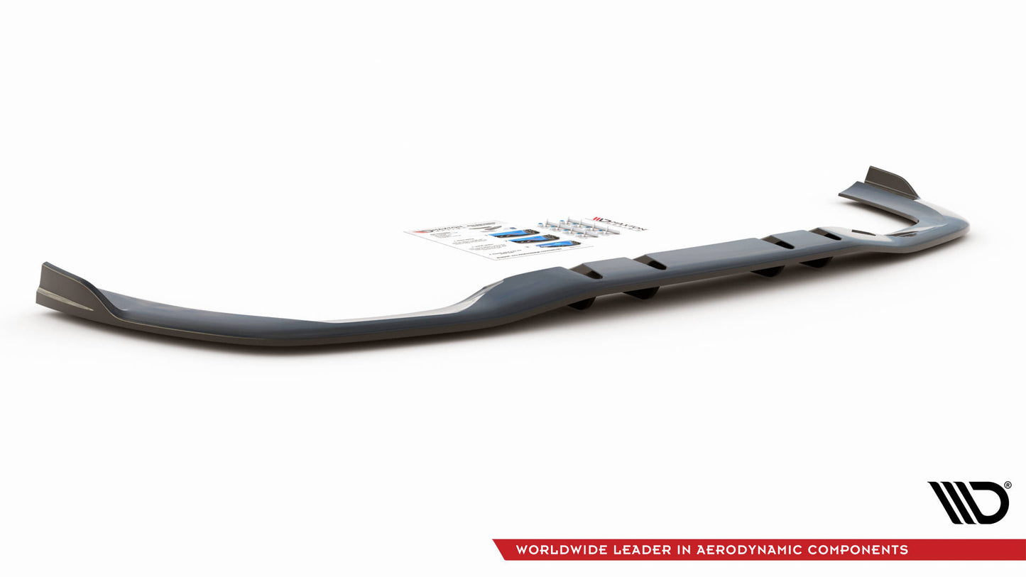 Mittlerer Cup Diffusor DTM Look Heck Ansatz V.2 für Mercedes A 35 AMG Limousine V177 schwarz Hochglanz
