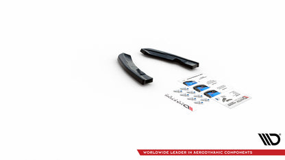 Heck Ansatz Flaps Diffusor für VW Tiguan R Mk2 Facelift schwarz Hochglanz