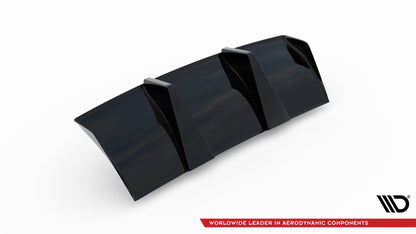 Diffusor Heck Ansatz für Audi TT RS 8S schwarz Hochglanz