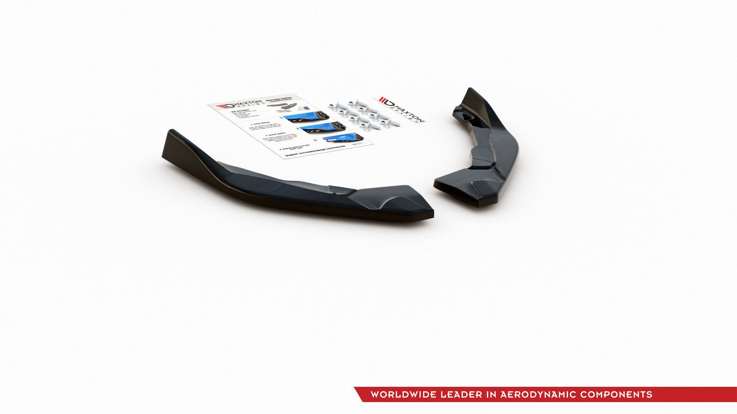 Heck Ansatz Flaps Diffusor für Toyota Corolla XII Hatchback schwarz Hochglanz