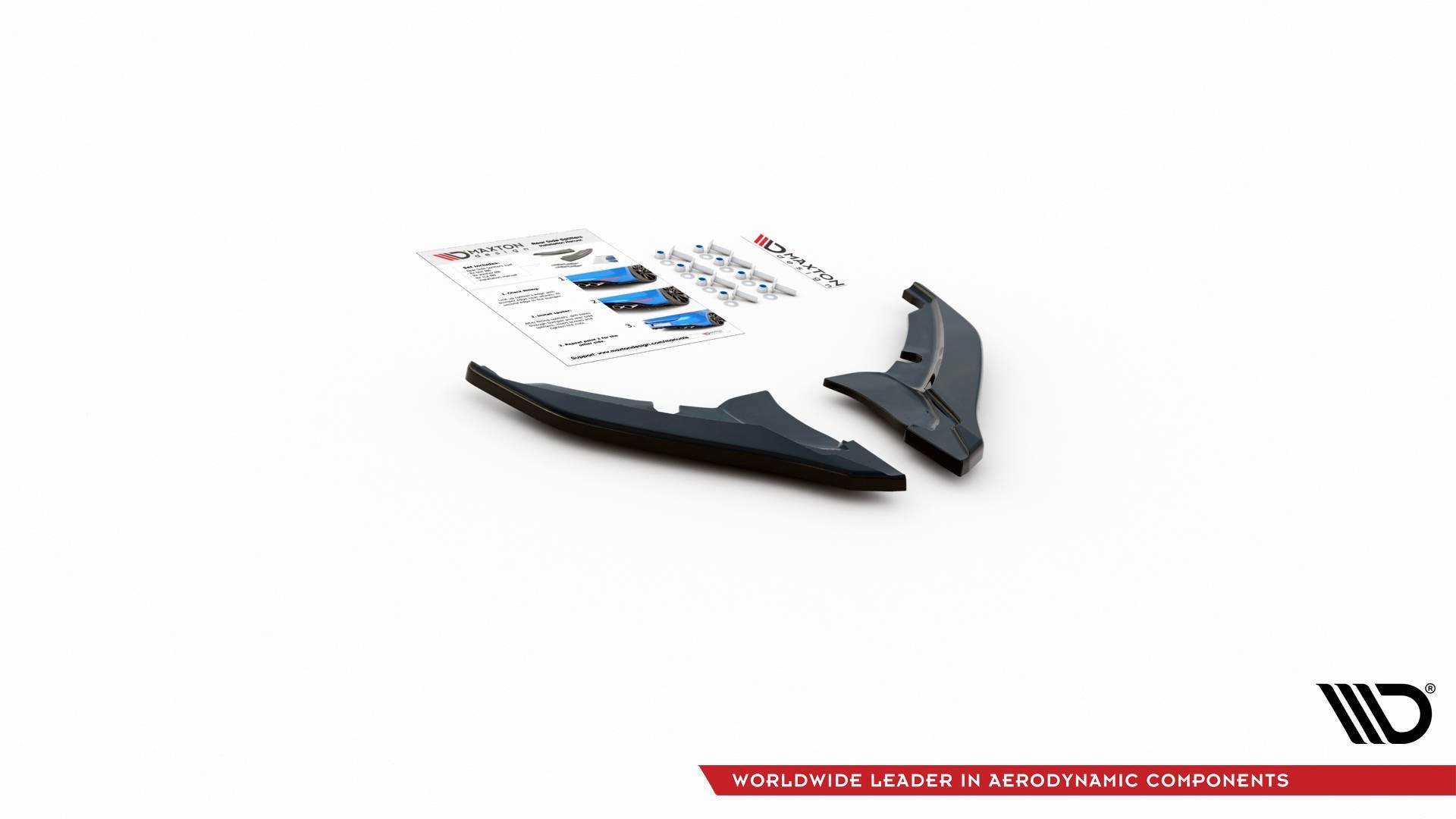 Heck Ansatz Flaps Diffusor für Peugeot 308 GT Mk2 Facelift schwarz Hochglanz