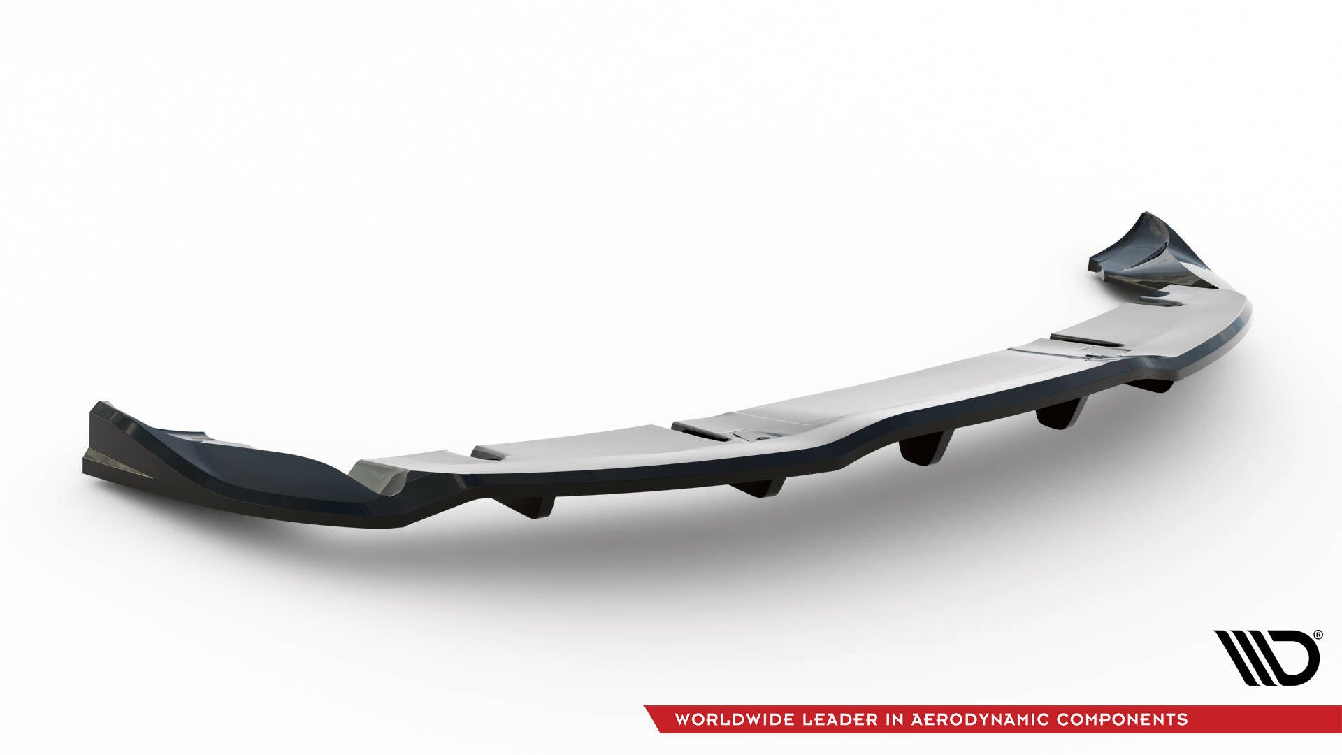 Mittlerer Cup Diffusor DTM Look Heck Ansatz V.2 für Tesla Model 3 Project HighlandFacelift schwarz Hochglanz
