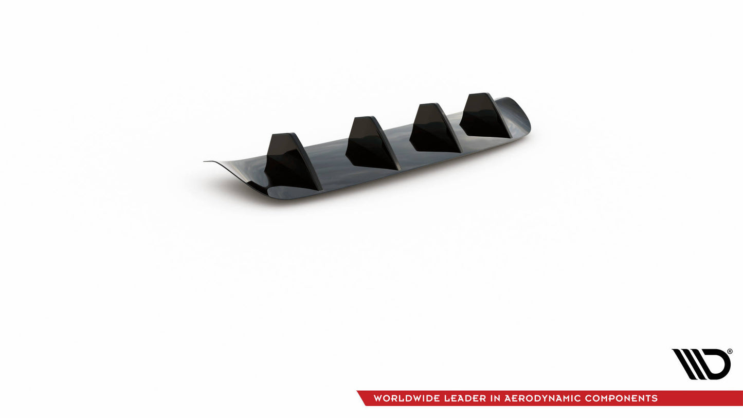 Diffusor Heck Ansatz für Porsche Panamera / Panamera Diesel 970 schwarz Hochglanz