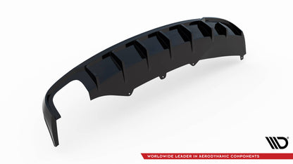 Diffusor Heck Ansatz für Audi A4 B8 (Doppelauspuff li.)