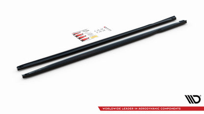 Seitenschweller Ansatz für Honda Civic Mk9 schwarz Hochglanz