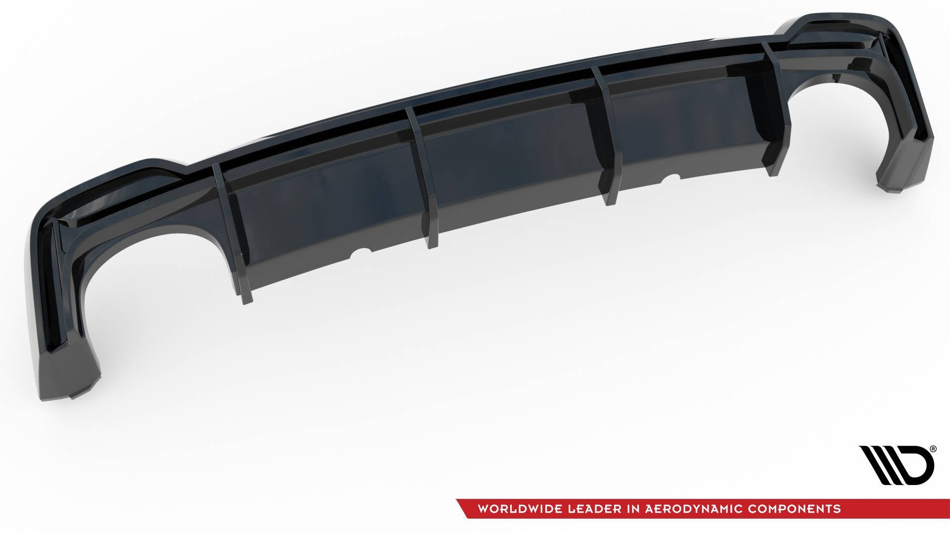 Diffusor Heck Ansatz für Audi RS6 C8 schwarz Hochglanz