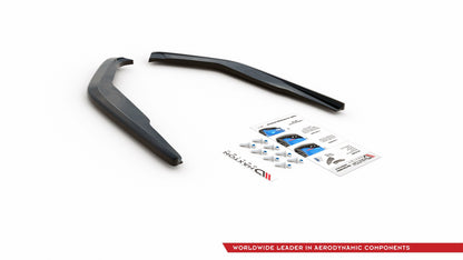 Heck Ansatz Flaps Diffusor für Toyota Corolla XII Limousine schwarz Hochglanz