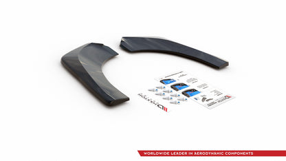Heck Ansatz Flaps Diffusor für Skoda Kodiaq Sportline Mk1 / Mk1 Facelift schwarz Hochglanz