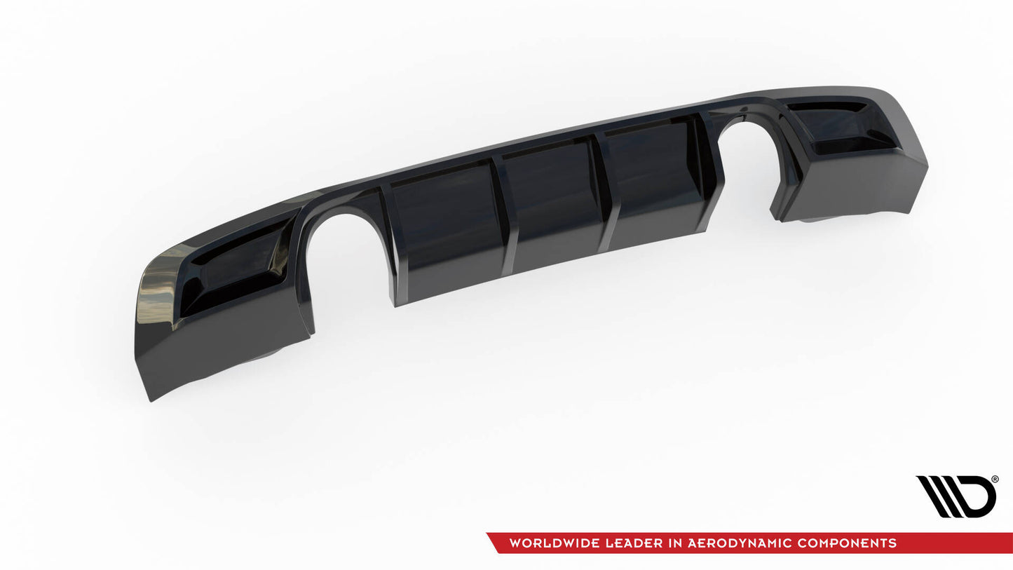 Diffusor Heck Ansatz für Audi TT S-Line 8S schwarz Hochglanz