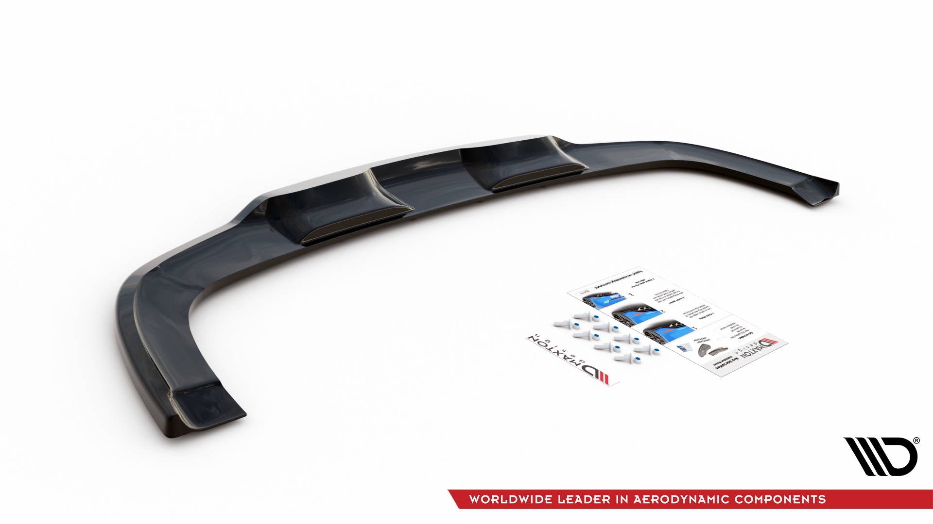 Mittlerer Cup Diffusor DTM Look Heck Ansatz für Kia XCeed Mk1 schwarz Hochglanz