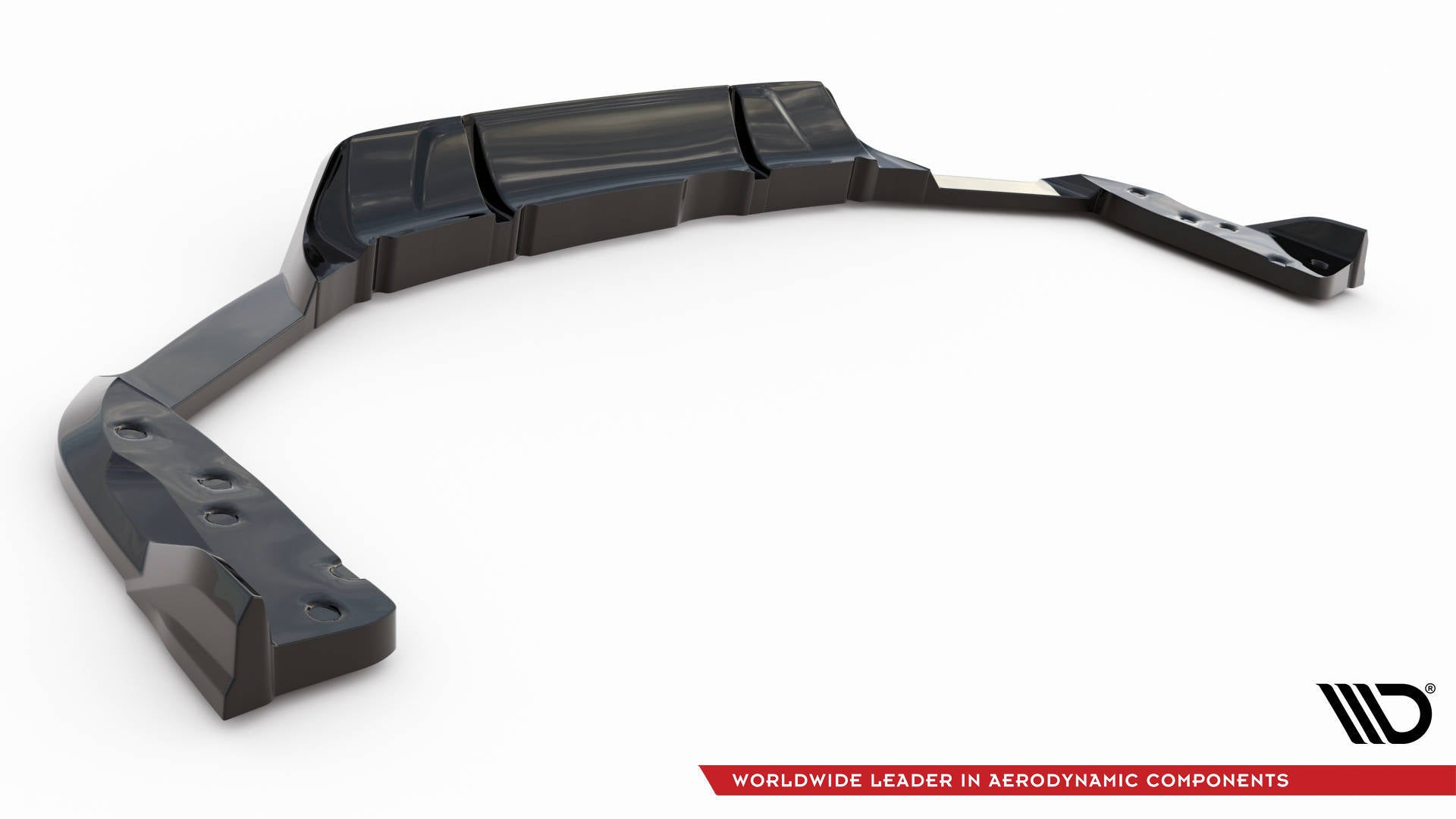Mittlerer Cup Diffusor DTM Look Heck Ansatz für BMW X6 M F96 Facelift schwarz Hochglanz