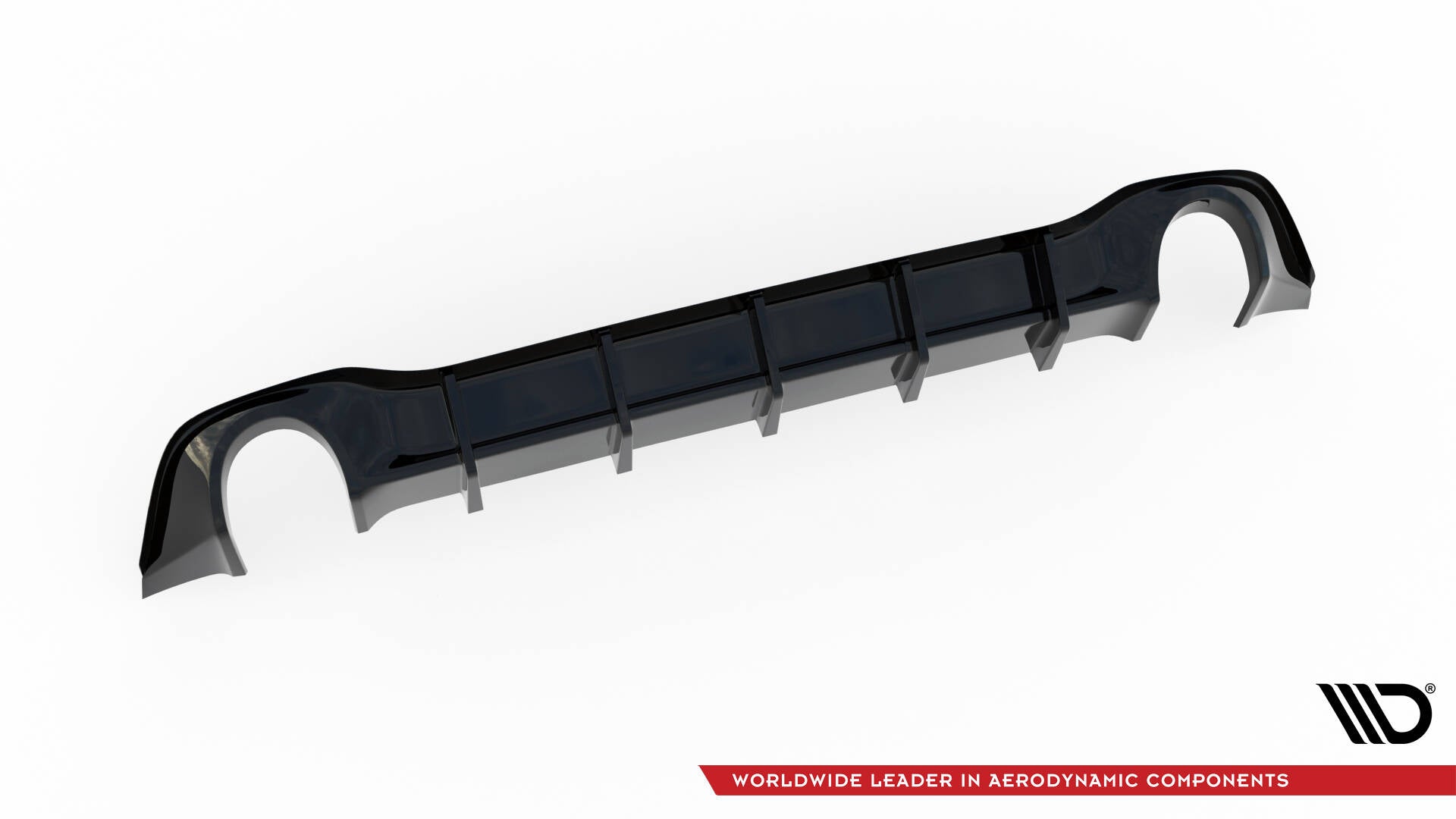 Diffusor Heck Ansatz V.3 für VW Golf GTI Mk8 schwarz Hochglanz