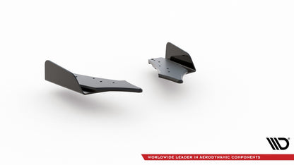 Street Pro Heck Ansatz Flaps Diffusor +Flaps für Ford Focus ST Mk4 schwarz Hochglanz