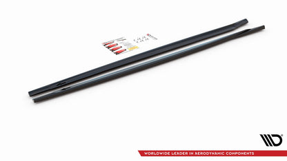 Seitenschweller Ansatz für Mini Countryman Mk2 F60 JCW schwarz Hochglanz