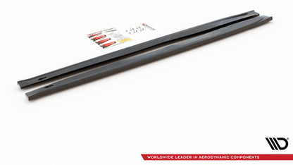 Seitenschweller Ansatz für Abarth 124 Spider  schwarz Hochglanz