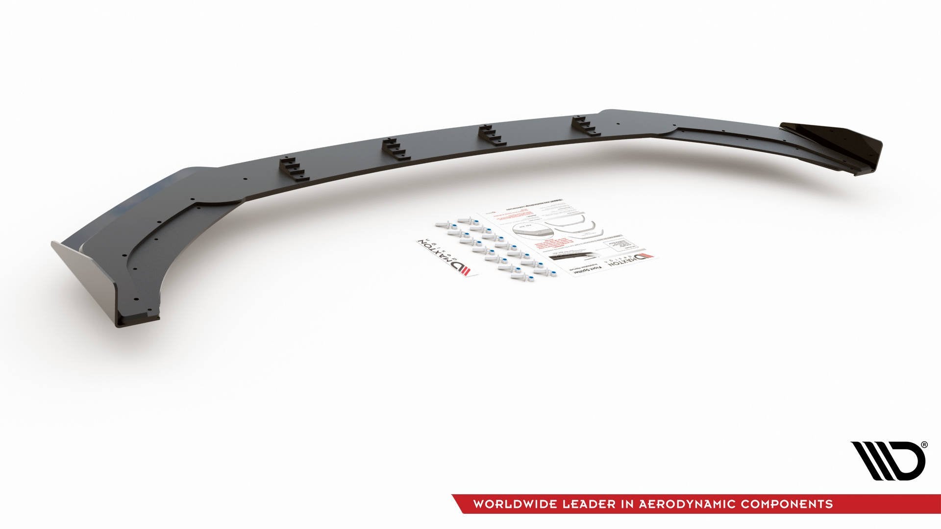 Street Pro Front Ansatz für +Flaps für Volkswagen Polo GTI Mk6 schwarz Hochglanz